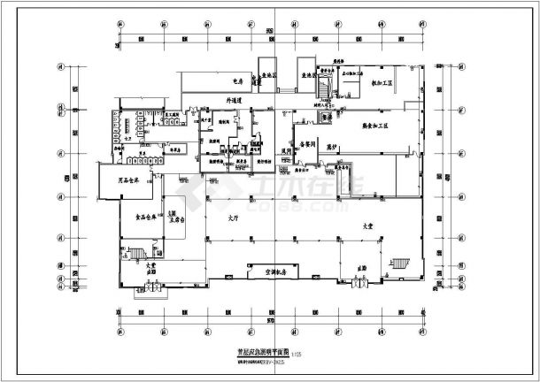 某地区大酒楼电气系统cad施工设计图纸-图二