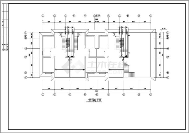 某五层小住宅电气施工设计全套CAD图纸-图一