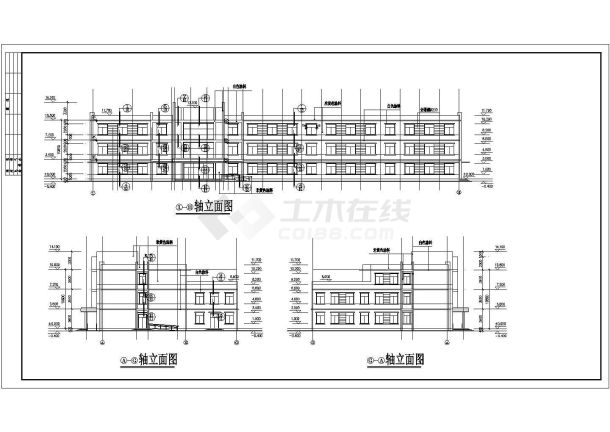 某三层福利院宿舍建筑方案图（共6张）-图二