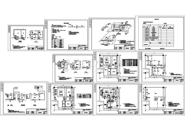 北京某直饮水机房全套设计CAD图纸(含设计说明）-图一