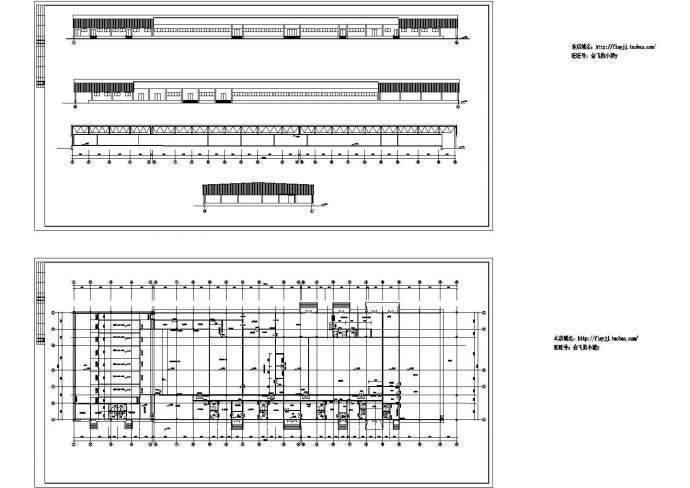 5421平方米1层食品厂房建筑方案设计cad图_图1