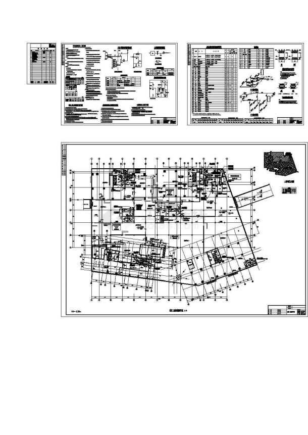 某湖南广场地下通风设计施工图-图一