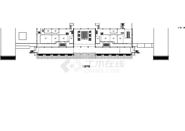 73924.26平米框剪结构市建筑三层长途汽车客运总站设计图-图一