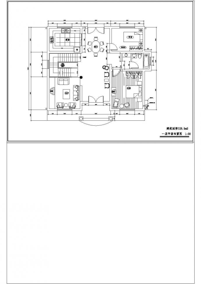 现代风格建筑农村全套小别墅详细图纸_图1