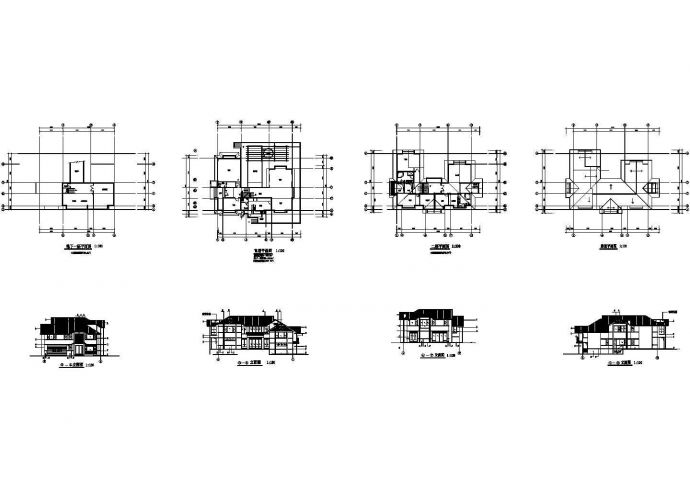 566.5平方米二层别墅建筑图纸（共8张）_图1