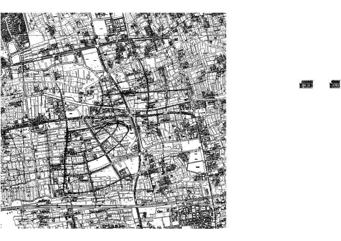 [上海]某地24m宽城市支路道路及雨污水设计施工CAD图32张（含标志标线）_图1