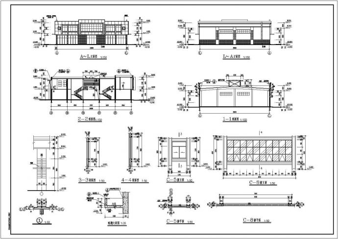 某新菜场建筑修改CAD设计施工图纸_图1