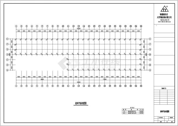 某钢结构厂房工程详细设计CAD图-图一