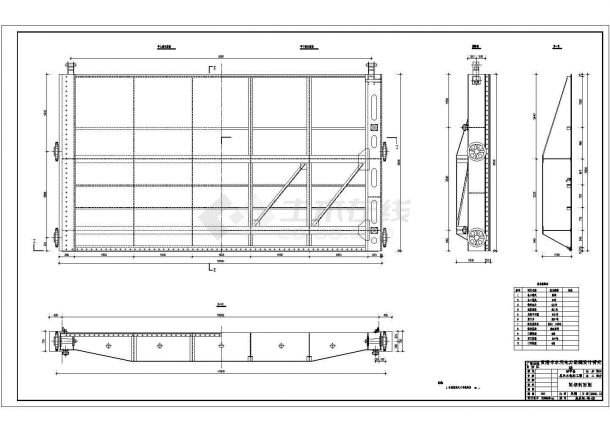 10*5米工作闸门门叶总图-图二