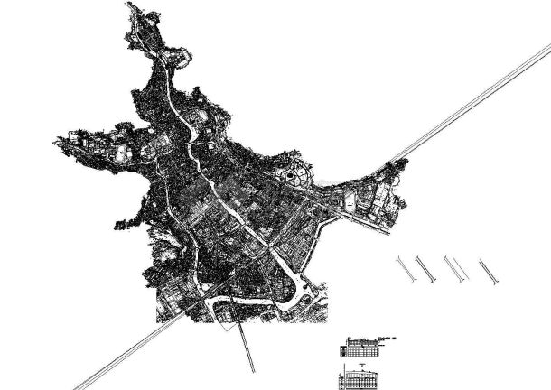 城市双向二车道道路雨污水工程施工设计cad图，共12张-图二