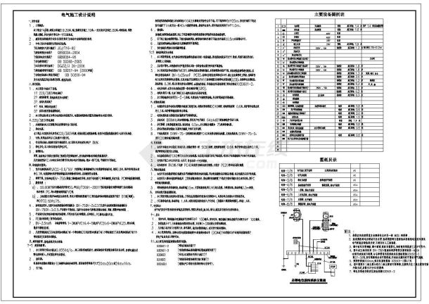 某小区住宅电气系统设计方案及施工全套CAD图纸-图一