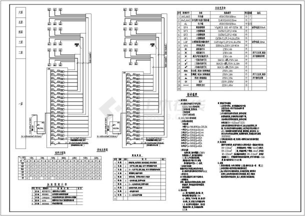 某住宅楼电气施工与设计方案全套CAD图纸-图一