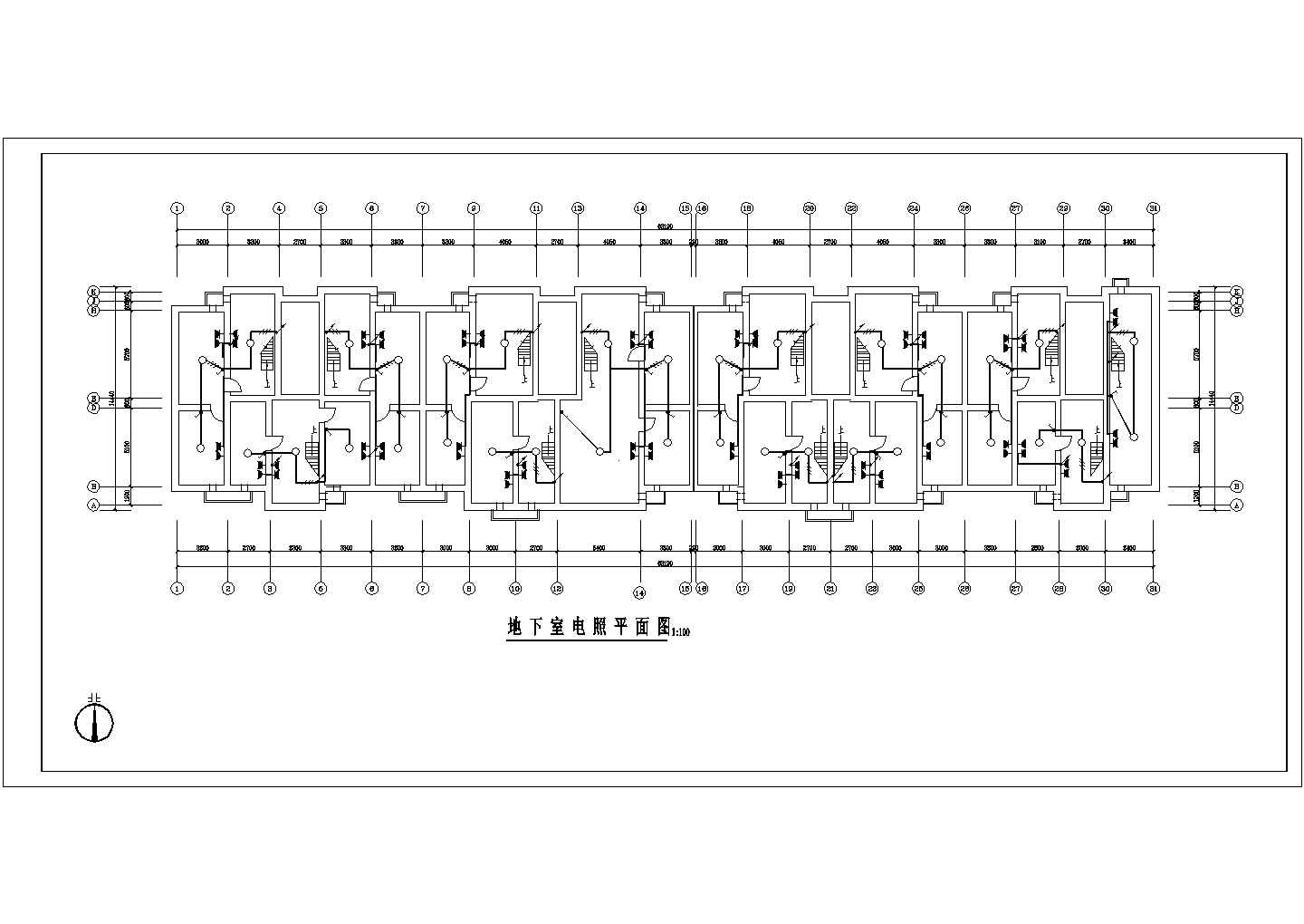 五层住宅楼电气施工设计方案全套CAD图纸