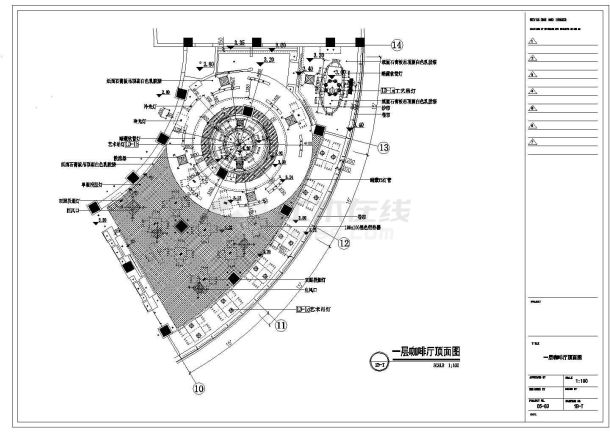 某地区高级西餐厅装修cad布置图-图二