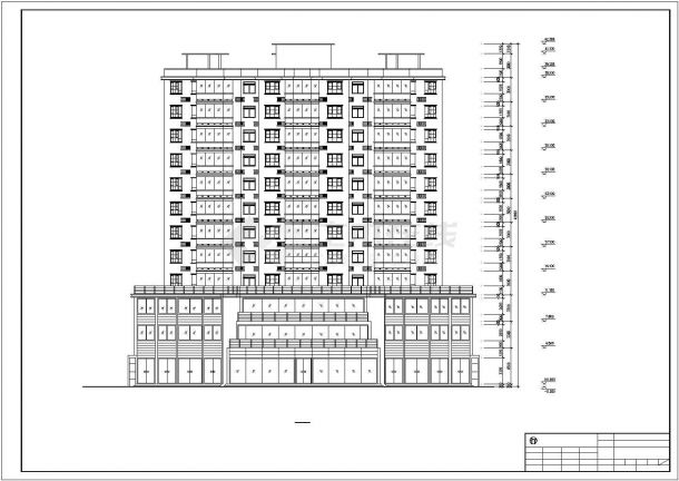 青海省某城镇小高层住宅建筑方案图-图一