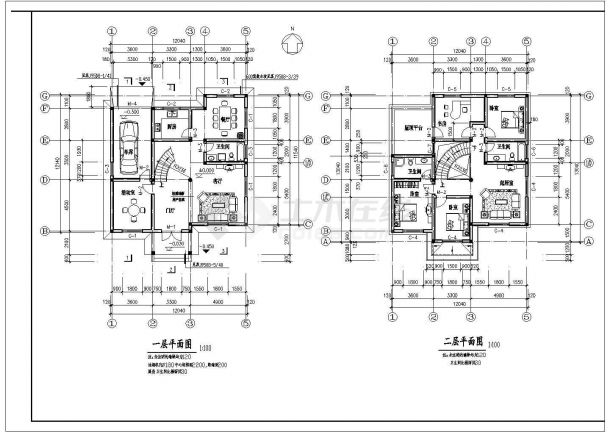 某新中式小高层住宅建筑设计施工图-图二
