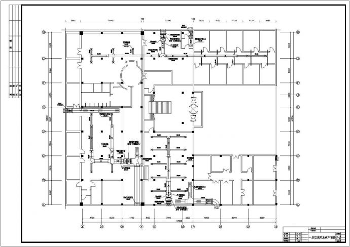 北京洗浴会馆中央空调工程安装施工设计cad图纸_图1