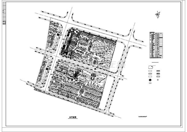 某地区某某小区建筑规划平面cad设计图-图一