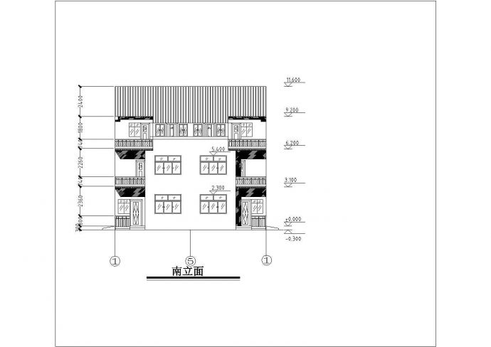 某精美三层小别墅建筑cad设计图纸_图1