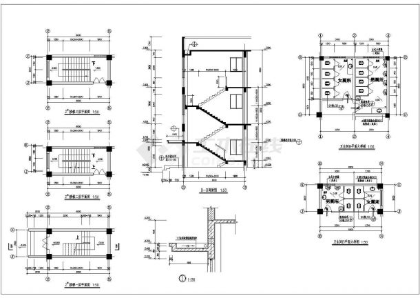 某地区厂房建筑设计cad全套图纸-图一