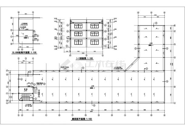 某地区厂房建筑设计cad全套图纸-图二