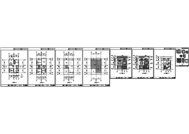 三层养老院建筑设计cad(含效果图，共八张)-图一