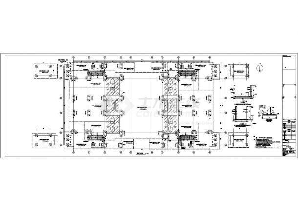 某地区单层框架结构城际铁路站房结构施工图-图二