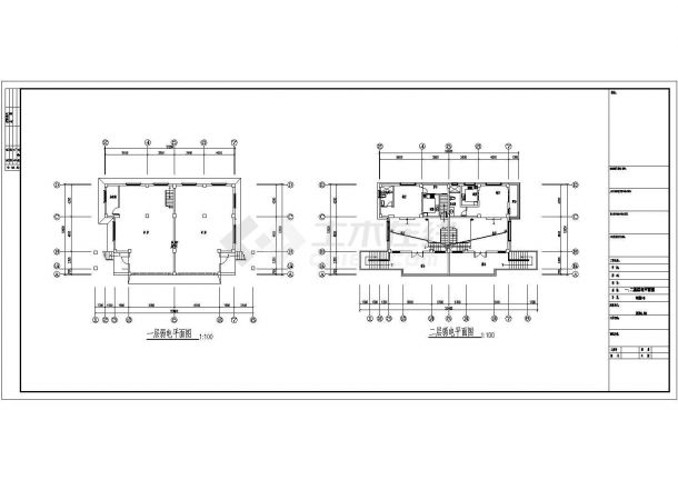 某别墅强弱电设计cad系统平面施工图-图二