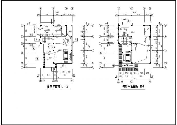 一套简单实用的三层别墅建筑施工图纸_图1