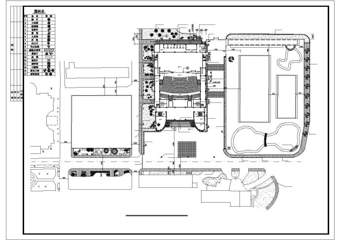 某地比较受欢迎的会议中心平面绿化施工套图_图1