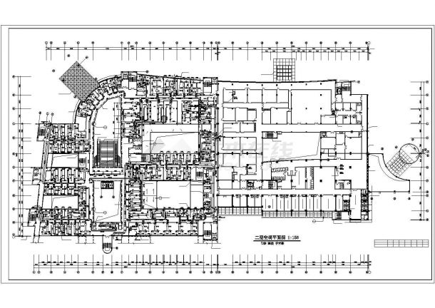 某医院办公楼全套中央空调设计cad施工方案图-图二