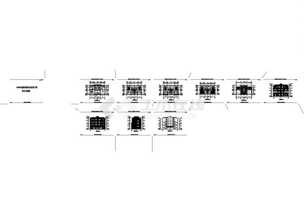 三层双拼农村住宅户型建筑设计cad(含效果图，共九张)-图一