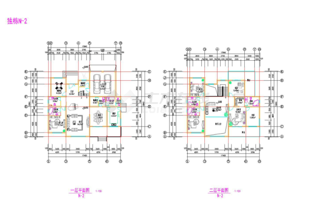 13套独栋别墅建筑施工图纸（标注详细）-图二