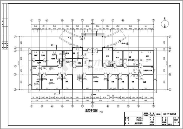 某地乡卫生院三层综合楼建筑施工图-图一