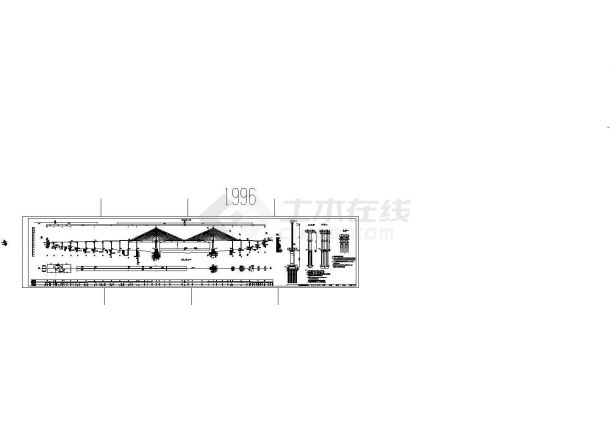 全长1289.22m 双塔单索面斜拉桥崖门大桥竣工图-图一