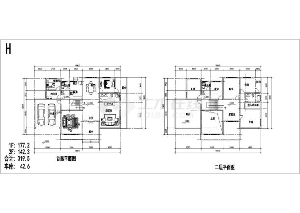 比较详细的二层别墅建筑图纸（全套）-图一