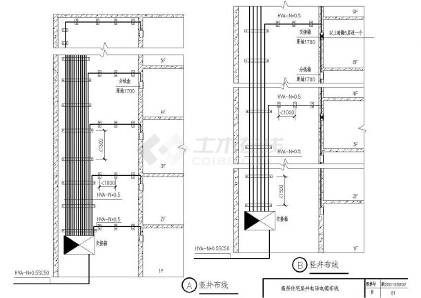 新2001XD802住宅电气设计及施工方案全套CAD详图-图一