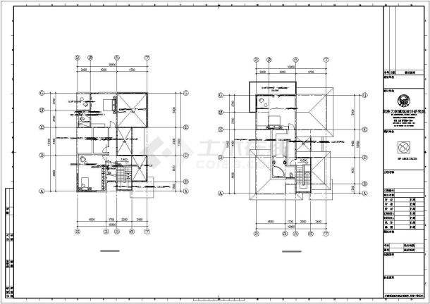 某地中海风情主题别墅小区单体建筑施工图纸-图二