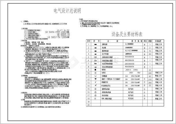 职工住宅楼电气施工及设计方案全套CAD图纸-图一