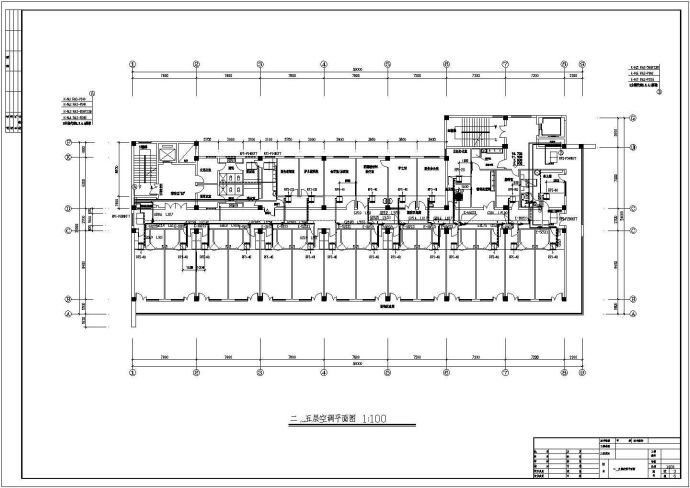 医院多联机空调暖通系统cad平面施工详情图_图1