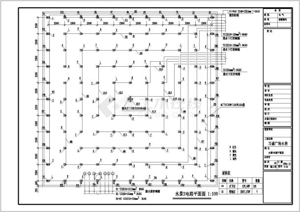 某地比较精美的万盛广场水景施工图-图二