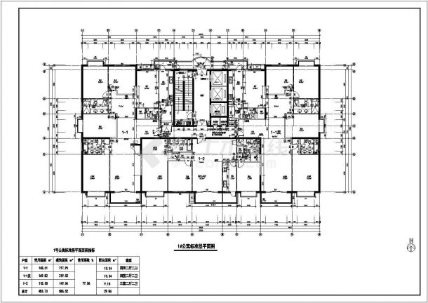 某超住宅大户型建筑CAD图纸（共6张）-图一
