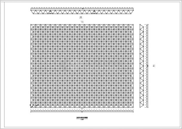 某地区篮球体育馆钢结构设计CAD图-图二