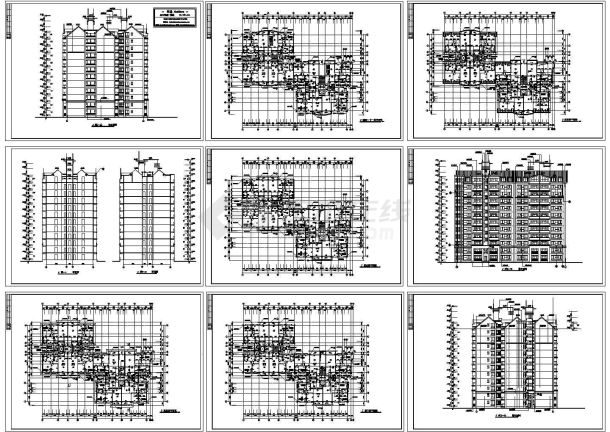 高层建筑施工及大样图-图一