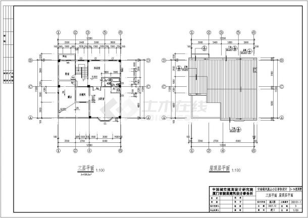 某别墅建筑整套cad施工设计图样本-图二