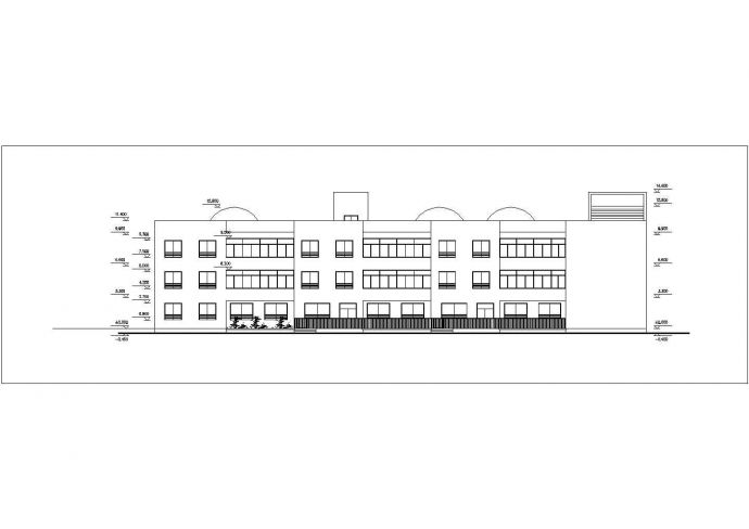 某三层幼儿园教学楼建筑CAD设计图_图1