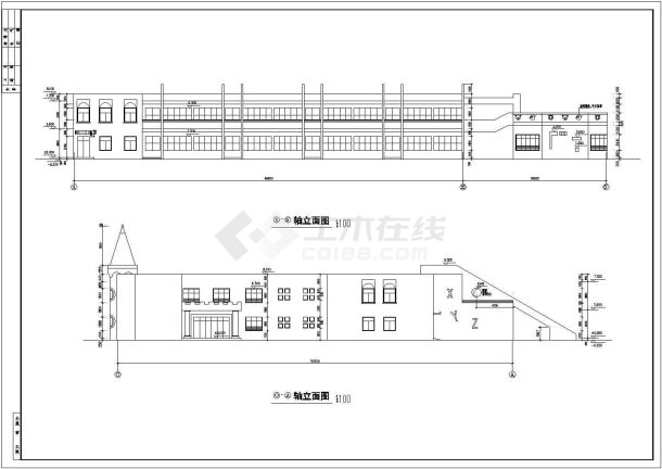 某幼儿园两层教学楼建筑设计施工图-图二