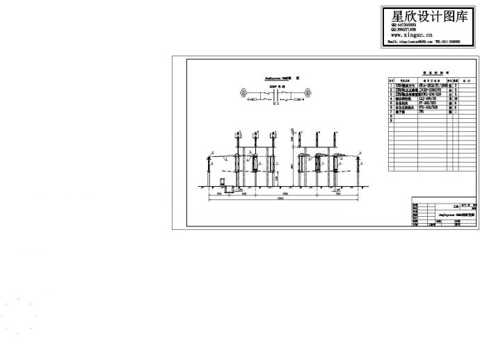 220kV变电站设计施工CAD断面平面图_图1