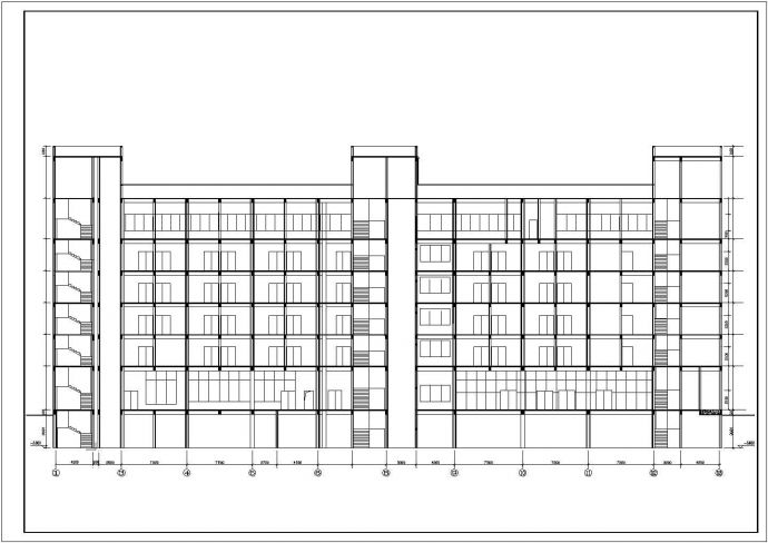 某地区县级六层医院建筑cad设计扩初图_图1
