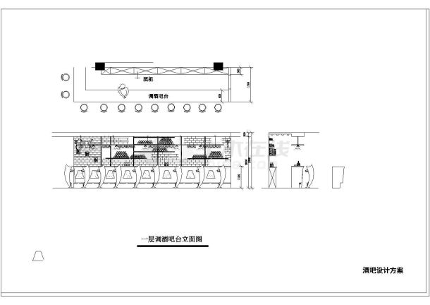 比较齐全的酒吧装修图（标注详细）-图二